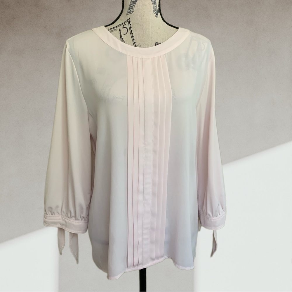Karl Lagerfeld pale pink blouse LARGE